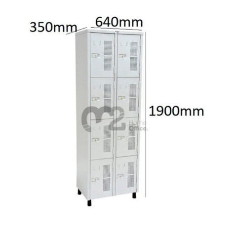 Roupeiro Para Vestiário RGRSP-4/8 35cm Sobreposto com 8 Portas  - com PITÃO - RCH